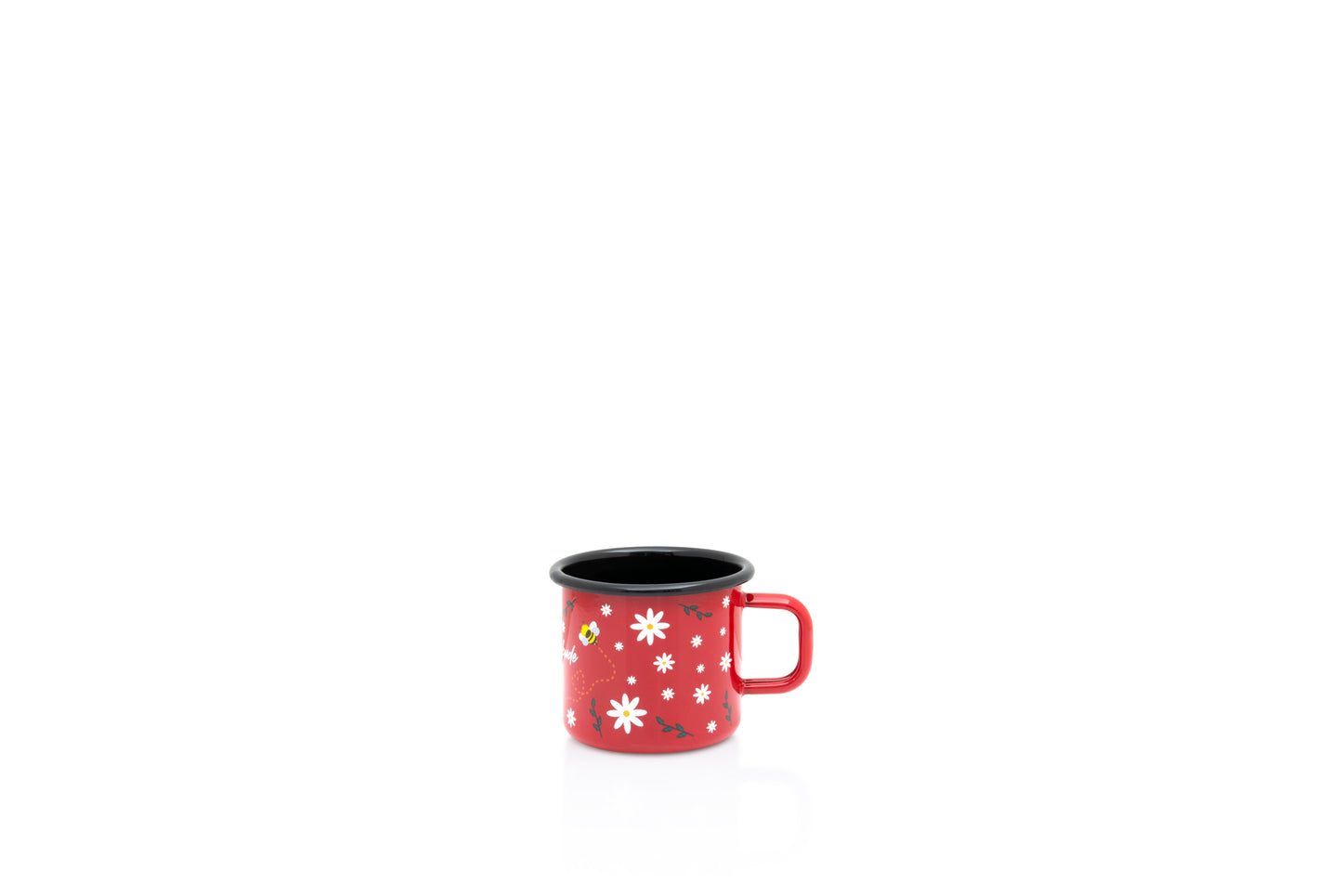 Metalac Becher 8cm|0,37l, ROTE BIENE, Emailliert, im Vintage Design
