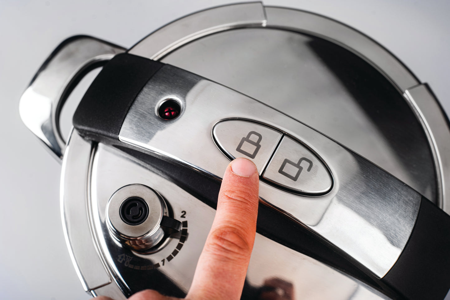 Metalac Premium Schnellkochtopf 'One Klick' Edelstahl, 22cm, 4,5 Liter, 20,5cm hoch