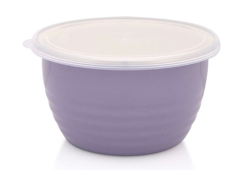 Metalac Aufbewahrungsbehälter, Lila, 16cm|1,2 Liter, STANDARD WAVE, Emailliert, Vintage Design