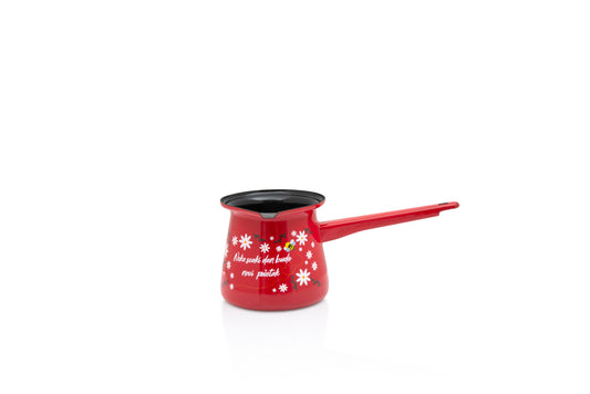Metalac Kaffeekocher 7 Tassen, ROTE BIENE, Emailliert, im Vintage Design