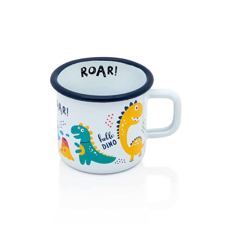Metalac Kinderbecher 8cm|0,37l, DINO, Emailliert