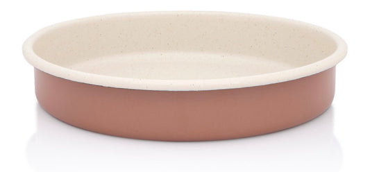 Ofenblech rund, Mokka, 28cm, MOKA, Emailliert, Vintage Design